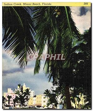 Carte Postale Ancienne Indian Creek Miami Beach Florida