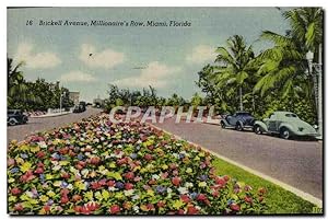 Carte Postale Ancienne Brickell Avenue Millionaire's Row Miami Florida