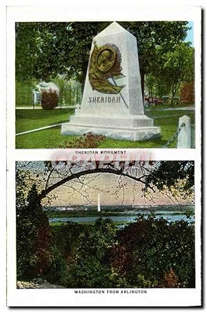 Carte Postale Ancienne Sheridan Monument Washington From Arlington