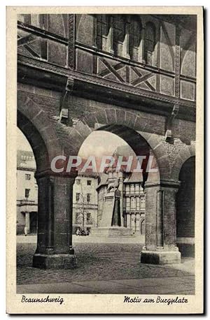 Carte Postale Ancienne Braunschweig Motiv Am Burgplatz