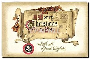 Bild des Verkufers fr Carte Postale Ancienne A Merry Christmas To You With All Good Wishes Noel zum Verkauf von CPAPHIL