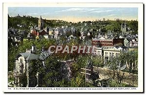 Carte Postale Ancienne a Glimpse Of Portland Heights A Residence Section Above The Business Distr...
