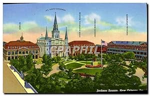 Carte Postale Ancienne Jackson Square New Orleans