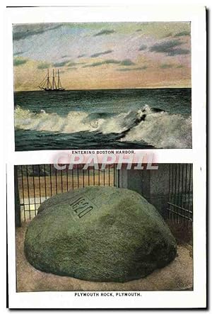 Carte Postale Ancienne Entering Boston Harbor Plymouth Rock Plymouth Longfellox Home Cambridge El...