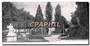 Carte Postale Ancienne Niort vue Du Jardin De La Breche