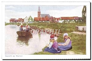 Carte Postale Ancienne Gezicht Op Marken Folklore Femmes