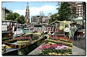 Carte Postale Moderne Amsterdam Marche de fleurs Singel