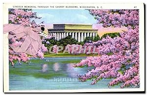 Seller image for Carte Postale Ancienne Lincoln Memorial Through The Cherry Blossoms Washington D C for sale by CPAPHIL