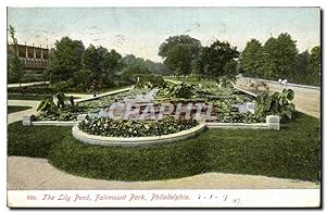 Carte Postale Ancienne The Lily Pond Fairmount Park Philadelphia