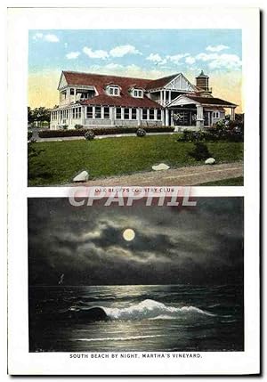 Carte Postale Ancienne Oak Bluffs Country Club South Beach By Night Martha's Vineyard Circuit Avenue