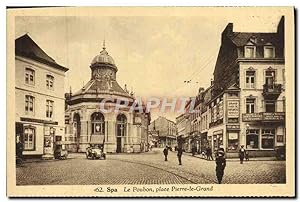 Carte Postale Ancienne Spa Le Poubon Place Pierre Le Grand