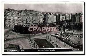 Carte Postale Ancienne Barcelona Plaza Calvo Solelo