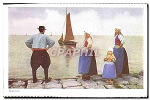 Carte Postale Ancienne Marken Femmes Folklore