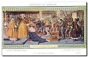 Carte Postale Ancienne Basilique De Domeremy Lionel Royer Le sacre a Reims Jeanne d'arc