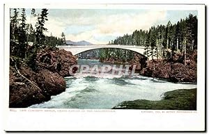 Carte Postale Ancienne New Concrete Bridge Grand Canyon Of The Yellowstone