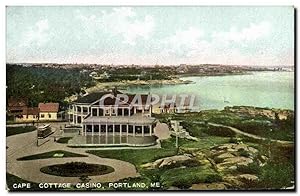 Carte Postale Ancienne Cape Cottage Casino Portland Me