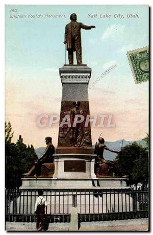 Carte Postale Ancienne Brigham Young's Monument Salt Lake City Utah