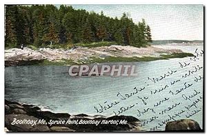 Carte Postale Ancienne Boothbay Me Spruce Point Boothbay Harbour Me