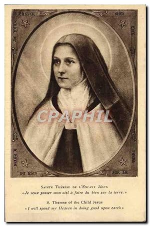 Carte Postale Ancienne Sainte Therese de L'Enfast Jesus