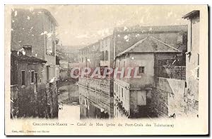 Bild des Verkufers fr Carte Postale Ancienne Chalons sur Marne Canal de Mau prise du Pont Croix des Teinturiers zum Verkauf von CPAPHIL