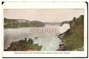 Imagen del vendedor de Carte Postale Ancienne Gnral View Of Both Falls Chevre Niagara Falls a la venta por CPAPHIL