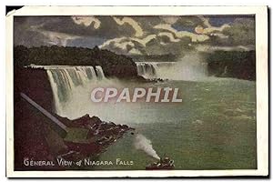 Carte Postale Ancienne Général View Of Niagara Falls Bateau