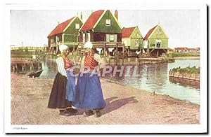 Carte Postale Ancienne Marken Folklore Femmes