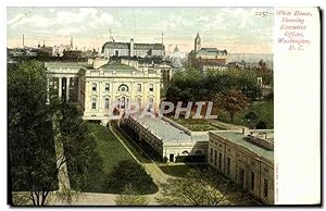 Carte Postale Ancienne White House Showing Executive Offices Washington D C