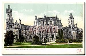 Carte Postale Ancienne College Hall University Of Pennsylvania Philadelphia
