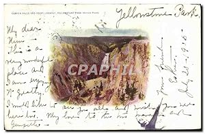 Carte Postale Ancienne Canyon Falls And Point Lookout Yellowstone Park