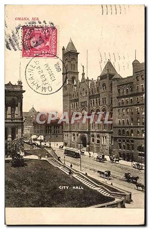 Carte Postale Ancienne Omaha Neb City Hall