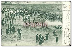 Carte Postale Ancienne Bathing Scene Atlantic City N J