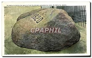 Carte Postale Ancienne Plymouth Rock On Which the Pilgrims in 1620 Landed Plymouth Mass