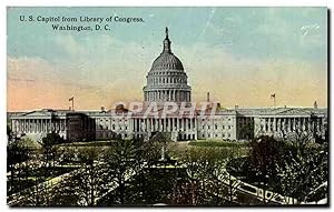 Seller image for Carte Postale Ancienne U S Capitol From Library Of Congress Washington D C for sale by CPAPHIL