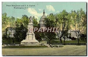 Carte Postale Ancienne Peace Monument And U S Capitol Washington D C