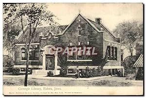 Carte Postale Ancienne Carnegie Library Eldora Iowa Bibliotheque