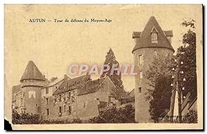 Carte Postale Ancienne Autun Tour de defence du Moyen Age