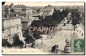 Carte Postale Ancienne Angers Boulevard de la Mairie