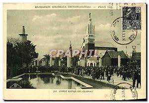 Bild des Verkufers fr Carte Postale Ancienne Exposition Coloniale Internationale Paris Grande avenue des colonies zum Verkauf von CPAPHIL
