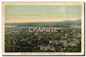 Carte Postale Ancienne Montreal East From Mountain Montreal Canada