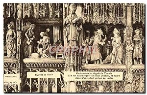 Carte Postale Ancienne Chartres Nativite De Marie Marie Monte Les Degres Du Temple