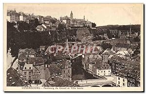 Carte Postale Ancienne Luxembourg Faubourg du Grund et Ville Haute