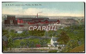 Carte Postale Ancienne BR&P Locomotive Works Du Bois Pa