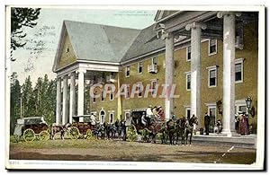 Carte Postale Ancienne Departing stages at the Yellowstone Lake Hôtel Yellowstone Park