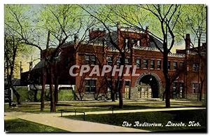 Carte Postale Ancienne The Auditorium Lincoln Neb