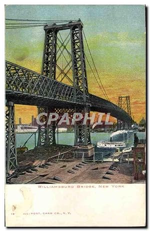 Carte Postale Ancienne Williamsburg Bridge New York