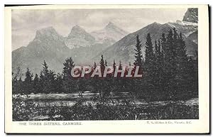 Carte Postale Ancienne The Three Sisters Canmore