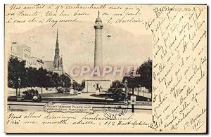 Carte Postale Ancienne Baltimore Md Mount Vernon Place And Washington Monument