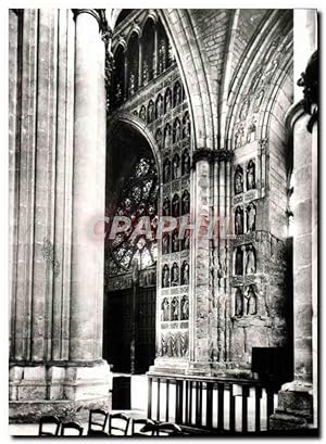 Carte Postale Moderne Reims La Cathédrale Notre Dame Portail central Intérieur de la cathédrale