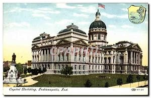 Carte Postale Ancienne Capitol Building Indianapolis Ind